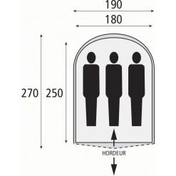 Safarica Cycloon L Pop Up - 3 Persoons Tent Blauw -Camping Verkoop 28798 safarica cycloon 210