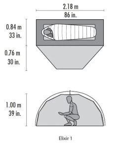 MSR Elixir 1 / 1 Persoons Tent Grijs -Camping Verkoop 65660 msr elixir 1 1 persoons tent