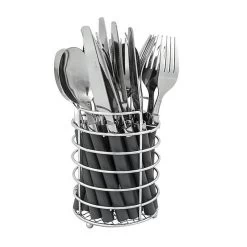 Bo-Camp Bestekset In Mandje Donkergrijs