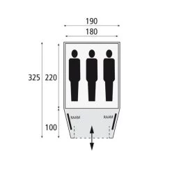 Safarica Kenia 190 TC / 3 Persoons Tent Grijs -Camping Verkoop 68229 safarica kenia 190 tc 3 persoons tent