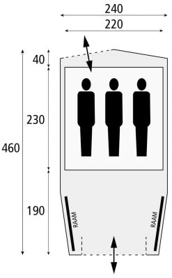 Safarica Cabana Reef 240 - 3 Persoons Tent Grijs -Camping Verkoop 74798 safarica cabana reef 240 3 persoons tent