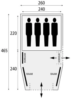 Safarica Blackhawk 260 - 4 Persoons Tent Grijs -Camping Verkoop 74802 safarica blackhawk 260 4 persoons tent