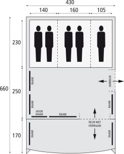 Safarica Pacific Reef 430 TC - 5 Persoons Tent Grijs -Camping Verkoop 74816 safarica pacific reef 430 tc 5 persoons tent