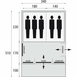 Bardani Spitfire 340 RSTC - 5 Persoons Tent Beige -Camping Verkoop 74857 bardani spitfire 340 rstc 5 persoons tent