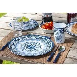 Bo-Camp Melamine Servies Old Dutch 16-delig -Camping Verkoop 76887 bo camp bc servies old dutch 16dlg melamine