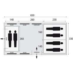Bardani Porto Grande 650 RSTC - 6 Persoons Tent Beige 9 Bardani Porto Grande 650 RSTC - 6 Persoons Tent Beige -Camping Verkoop 77413 bardani porto grande 650 rstc 6 persoons tent