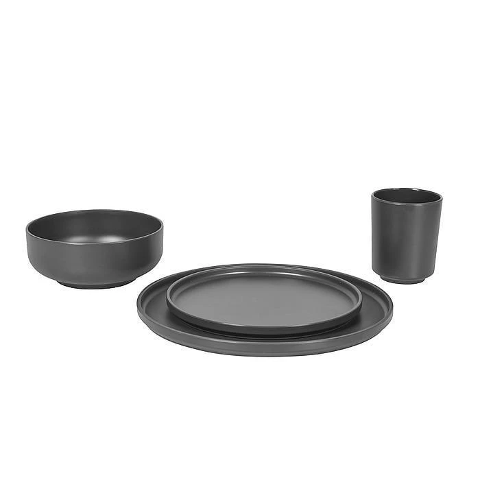 Bo-Camp Patom 16-delige Serviesset Donkergrijs 5 Bo-Camp Patom 16-delige Serviesset Donkergrijs - Afbeelding 4