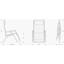 Lafuma RSXA Clip Batyline Relaxstoel Grijs 11 Lafuma RSXA Clip Batyline Relaxstoel Grijs -Camping Verkoop 81183 lafuma rsxa clip batyline relaxstoel