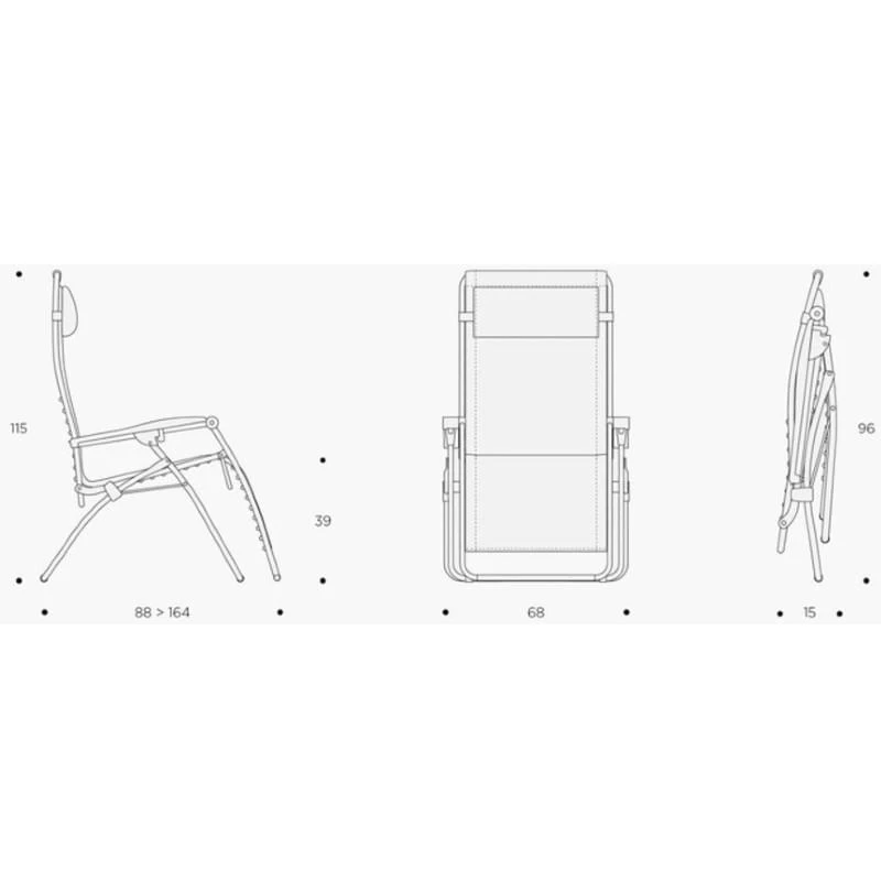 Lafuma RSXA Clip Batyline Relaxstoel Grijs 6 Lafuma RSXA Clip Batyline Relaxstoel Grijs - Afbeelding 4