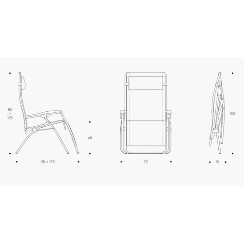 Lafuma RSXA Clip Batyline XL Relaxstoel Grijs 6 Lafuma RSXA Clip Batyline XL Relaxstoel Grijs - Afbeelding 4