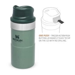 Stanley The Trigger-Action Travel Mug 0,25L Groen -Camping Verkoop 82035 stanley the trigger action travel mug 025l