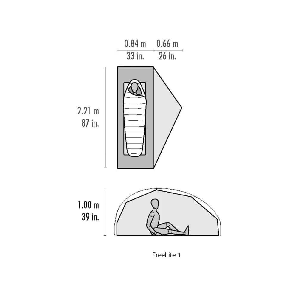 MSR FreeLite 1 / 1 Persoons Tent Groen 5 MSR FreeLite 1 / 1 Persoons Tent Groen - Afbeelding 3
