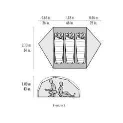 MSR FreeLite 3 / 3 Persoons Tent Groen -Camping Verkoop 84991 msr freelite 3 3 persoons tent