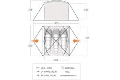 Vango Tryfan 300 / 3-Persoons Tent Groen -Camping Verkoop 85751 vango tryfan 300 3 persoons tent
