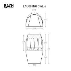 Bach Laughing Owl 4 / 4 Persoons Tent Donkergroen 13 Bach Laughing Owl 4 / 4 Persoons Tent Donkergroen -Camping Verkoop 96140 bach laughing owl 4 4 persoons tent