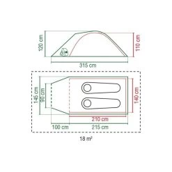 Camping Verkoop -Camping Verkoop 96907 coleman darwin 2 plus 2 persoons tent