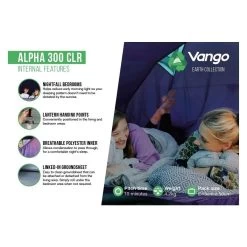 Vango Alpha 300 CLR / 3 Persoons Tent Blauw -Camping Verkoop 96959 vango alpha 300 clr 3 persoons tent
