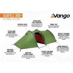 Vango Scafell 300 Plus / 3 Persoons Tunneltent -Camping Verkoop 98624 vango scafell 300 plus