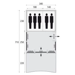 Bardani Spitfire 340 XL RSTC Deluxe / 5 Persoons Tent Beige -Camping Verkoop 98672 bardani spitfire 340 xl rstc deluxe 5 persoons tent