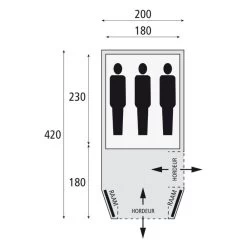 Bardani Airwolf 200 TC / 2 Persoons Opblaastent Beige -Camping Verkoop 98696 bardani airwolf 200 tc 2 persoons opblaastent