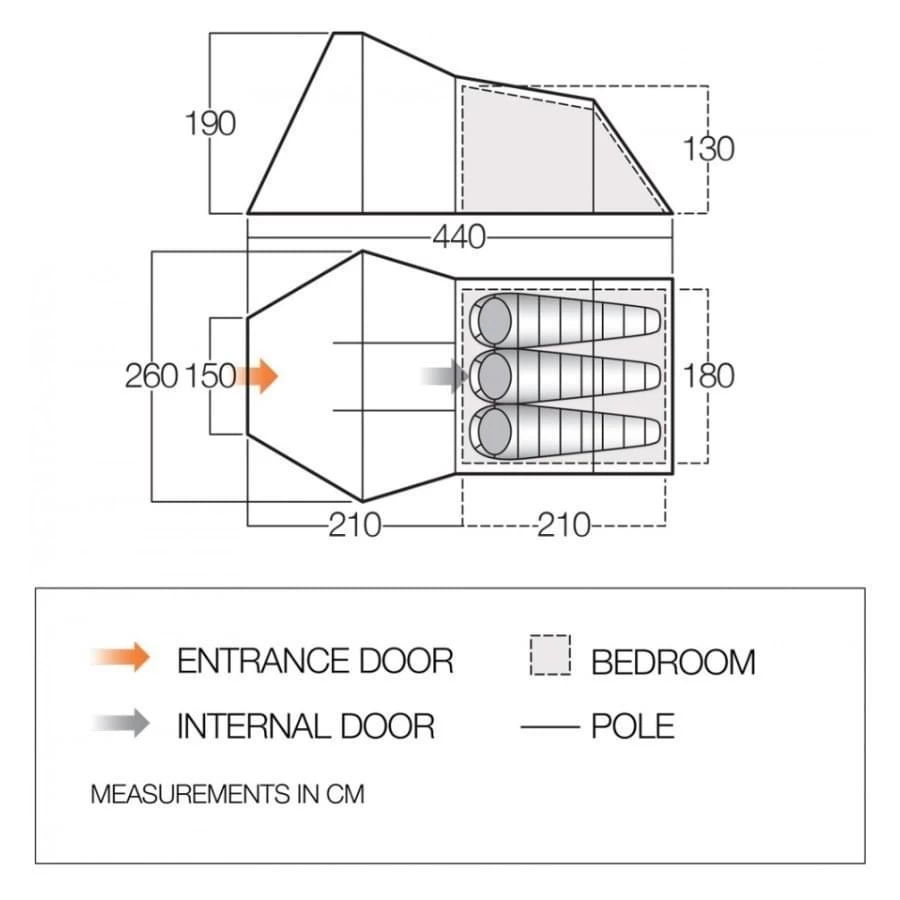 Vango Galaxy 300 / 3 Persoons Tent Groen 5 Vango Galaxy 300 / 3 Persoons Tent Groen - Afbeelding 3